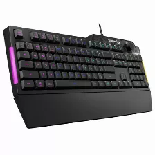 Teclado Asus Tuf Gaming K1, Conexion Usb 2.0 Alambrico, Distribucion Us Ingles, Iluminacion Rgb Aura Sync, Reposamunecas Desmontable.